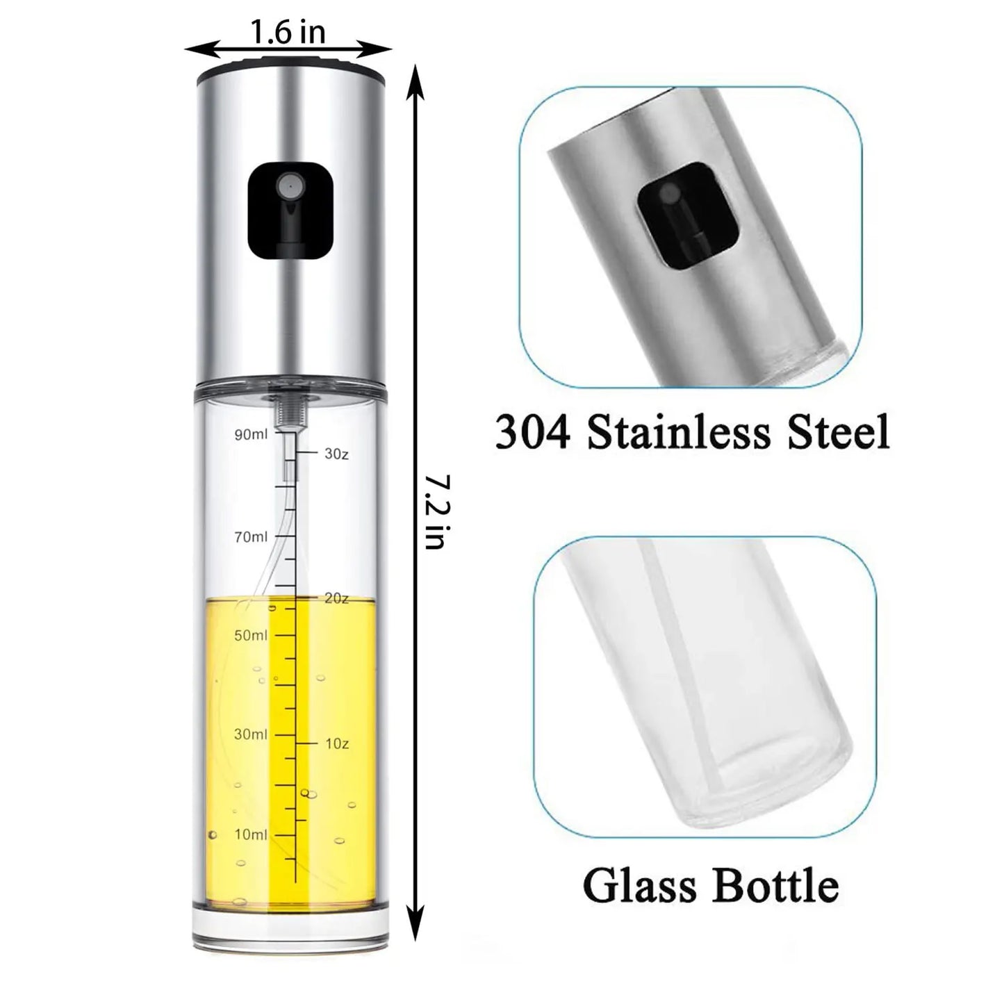 100ml Glass Oil Sprayer/Mister Bottle for Cooking