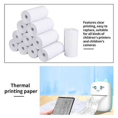 Thermal Paper White Children Camera Instant Print